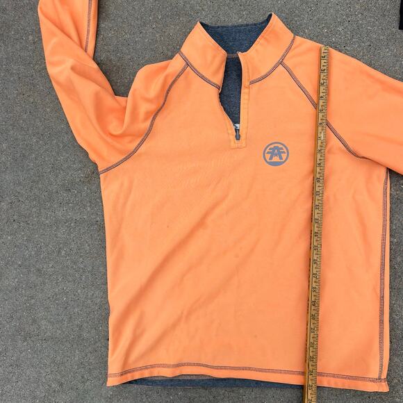 American Fighter 1/4 zip Reversible Orange Gray Pullover Jacket Large - Picture 8 of 11